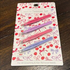 Precision Beauty Multi-Tip Tweezer Set - Pink, Purple, Lavender